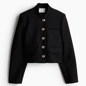 Black Cropped Blazer with Structured Fit

Taille TTG